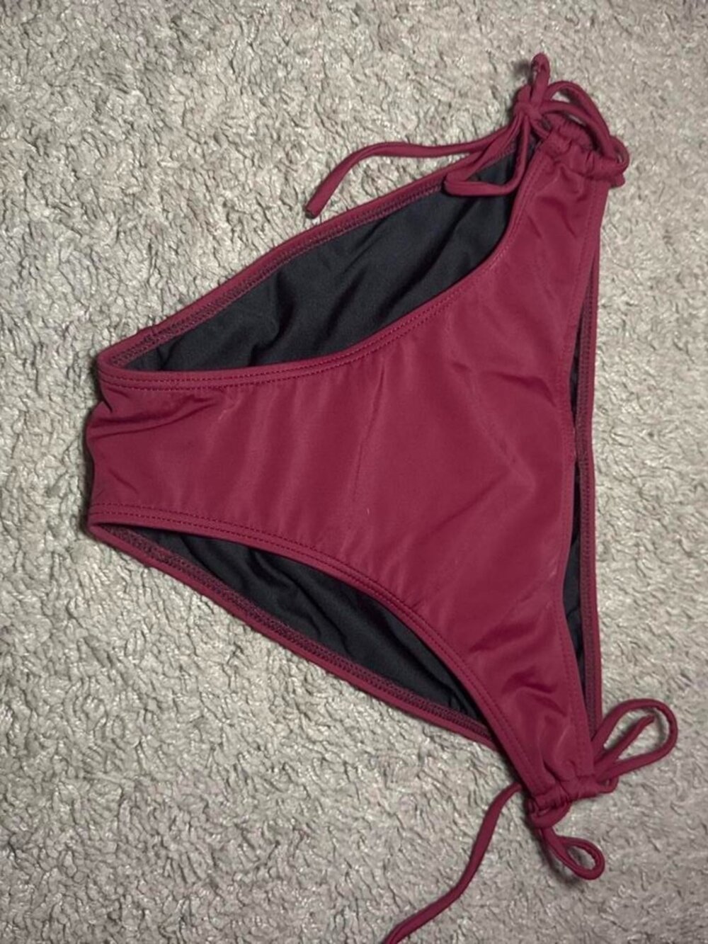 Women's Burgundy and Red Bikini-and-Tankini-bottoms